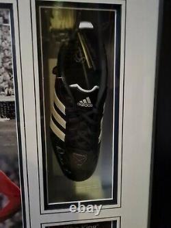 Denis Law Signed Adidas Football Boot in display case (comes with COA)