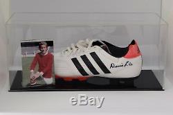 Denis Law Signed Autograph Football Boot Display Case Manchester United COA