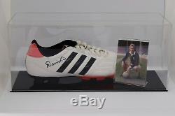 Denis Law Signed Autograph Football Boot Display Case Scotland COA
