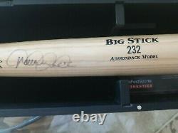 Derek Jeter Hand Autographed Baseball Bat WITH wood Display Case- COA