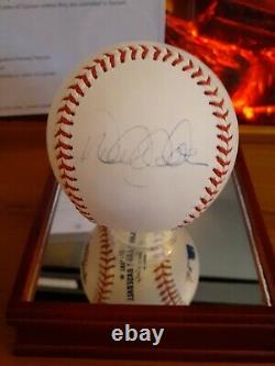 Derek Jeter Signed Mlb Baseball W Steiner Display Case & Beckett Pre Coa