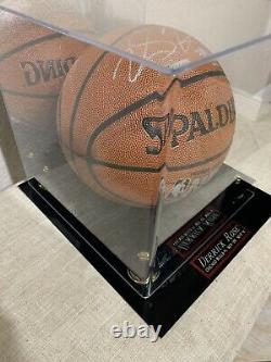 Derrick Rose signed basketball auto with display case and COA