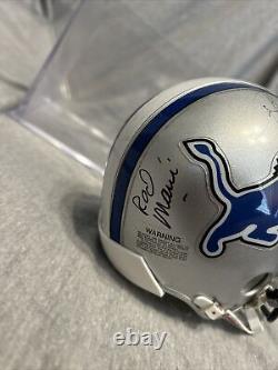 Detroit Loins Riddell Mini Helmet Multi Players Autograph WithDisplay CaseNO COA