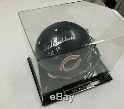 Dick Butkus NFL HOF Autographed Football Helmet BGS Cert Name Display Case Coa