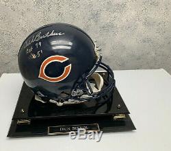 Dick Butkus NFL HOF Autographed Football Helmet BGS Cert Name Display Case Coa