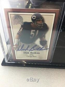Dick Butkus Signed Bears Full Size Helmet COA WithDisplay Case & Signed Card