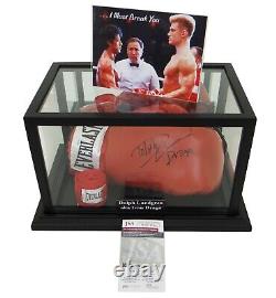 Dolph Lundgren Drago Rocky IV Autographed Glove in Display Case withJSA COA