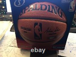 Dominique Wilkins Autographed NBA Basketball with Display Case Atlanta Hawks withCOA