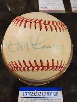 Don Larsen Signed Baseball In Display Case With Coa