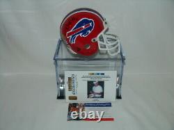 Drew Bledsoe Autographed Buffalo Bills Mini Helmet withCOA PSA/BA Display Case
