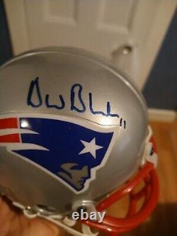 Drew Bledsoe Autographed Mini Helmet In Display Case Without COA