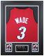 Dwyane Wade Autographed & Framed Red Miami Jersey Fanatics Coa