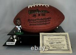 EMMITT SMITH #22 Signed NFL Football DALLAS COWBOYS Display Case COA