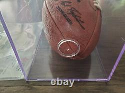 EMMITT SMITH Autographed NFL Wilson Football-Display Case & COA-Dallas Cowboys