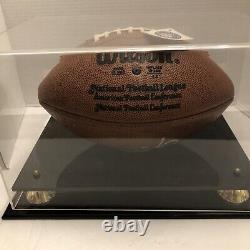 Eddie George signed authentic NFL football WithCOA & display Case