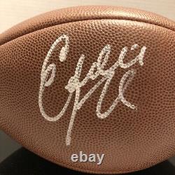 Eddie George signed authentic NFL football WithCOA & display Case