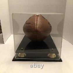 Eddie George signed authentic NFL football WithCOA & display Case