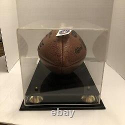 Eddie George signed authentic NFL football WithCOA & display Case