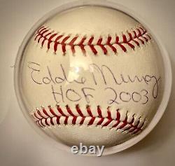 Eddie Murray HOF Autograph baseball & 78 Topps RC COA Set + display holder