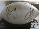 Eli Manning & Justin Tuck Autographed Football In Ny Giants Display Case No Coa