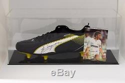 Emilio Butragueno Signed Autograph Football Boot Display Case Real Madrid COA