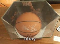 Ervin Magic Johnson Autograph Basketball In Custom Display Case Coa Steiner
