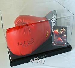 Evander Holyfield Signed Autograph Boxing Glove Display Case Sport PROOF & COA