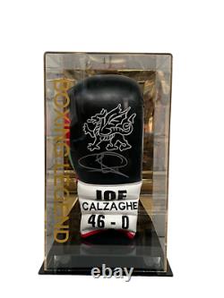 Exclusive Joe Calzaghe Signed Branded Boxing Glove In a Display Case COA