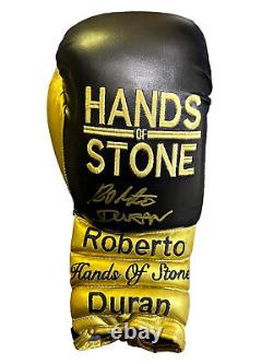 Exclusive Roberto Duran Signed Branded Boxing Glove In A Display Case COA
