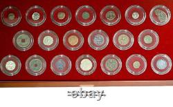 Exquisite Coin Collection 20 Coins From 20 Centuries A. D. + Display Case + Coa