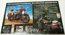 FRANKLIN MINT Harley Davidson 1942 WLA Military Motorcycle COA Sealed Styrofoam