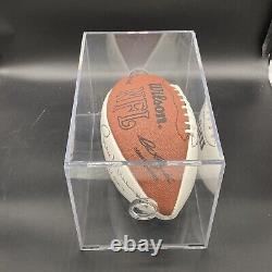 Fearsome Foursome Autographed Wilson Football withCOA in Display Case
