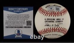 Fergie Jenkins Signed Chicago Cubs N. L. Baseball & Display Case withThumbprint COA