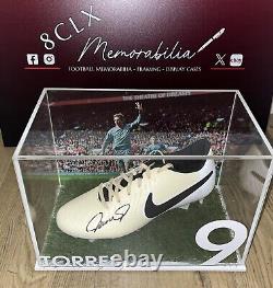 Fernando TORRES signed Boot In Display Case COA