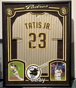 Fernando Tatis Jr Signed & Framed Pinstripe Padres Jersey Auto MLB/Fanatics COA