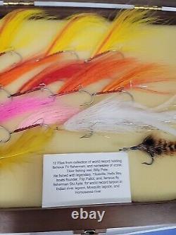 Fly fishingTibor BILLY PATE x12 Personal Estate Tarpon Flies COA + Display Case