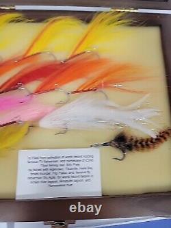 Fly fishingTibor BILLY PATE x12 Personal Estate Tarpon Flies COA + Display Case