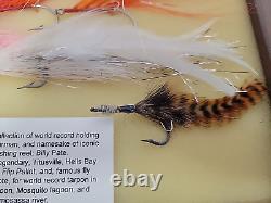 Fly fishingTibor BILLY PATE x12 Personal Estate Tarpon Flies COA + Display Case