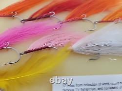 Fly fishingTibor BILLY PATE x12 Personal Estate Tarpon Flies COA + Display Case