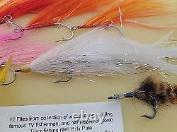 Fly fishingTibor BILLY PATE x12 Personal Estate Tarpon Flies COA + Display Case