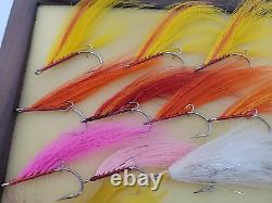 Fly fishingTibor BILLY PATE x12 Personal Estate Tarpon Flies COA + Display Case