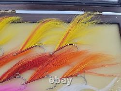 Fly fishingTibor BILLY PATE x12 Personal Estate Tarpon Flies COA + Display Case