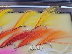 Fly fishingTibor BILLY PATE x12 Personal Estate Tarpon Flies COA + Display Case