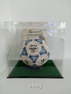 Football Teamsigniert WM 1990 IN Display Case DFB Signature Germany COA Adidas