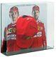 Formula 1 Ferrari Cap Hand Signed By Lelerc & Vettel In Display Case Aftal Coa