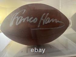 Franco Harris Autographed Wilson NFL football withCOA and display case included