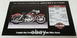 Franklin Mint Harley-Davidson 1957 XL Sportster Black/Red withCOA w display case