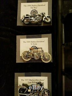 Franklin Mint Harley Davidson Collection withCOA's and Display Case