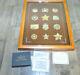 Franklin Mint Official Silver Badges Western Lawmen, With Display Case Coa Papers