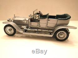 Franklin Mint Rolls-Royce Silver Ghost 124 Diecast Car with Display Case, COA